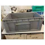 Plastic stackable bin, 23.5x9.75x14.5"