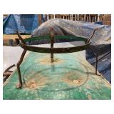 Small metal kettle stand, 10.5x7"