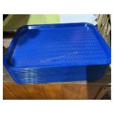 20 Blue plastic trays, 16x12"