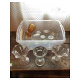 Misc punch bowl glasses, footed sundae mugs, etc.