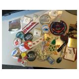 Misc. pin back buttons,eastalco service