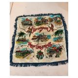 Vtg Souvenir of New Orleans rayon pillowsham,