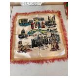 Vtg Cuban silkscreen pillowsham, holiday isle