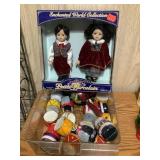 Misc.- ornaments, vtg metal candy tin ornaments,