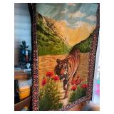 Hanging tiger tapestry 40" x 55ï¿½