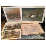 Misc. prints/lithographs, birds, Currier & Ives