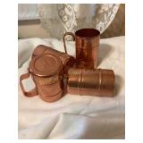 4 Emson ware Copper mugs
