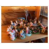 Easter decor- bunny figurines, etc.
