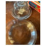 4 -10" Pyrex glass pie plates, & 7.5ï¿½ glass c