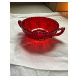 Vtg Imperial glass? Carnival glass grape/vine