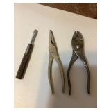 Misc. tools- slip joint pliers, needle nose,