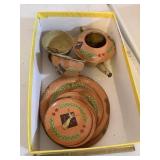 Vtg fairy angel childï¿½s tin dish set, Ohio Art?,