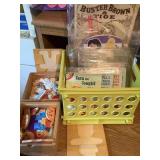 Misc.- sticker books, wood bear dressups, paper