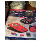 2 in 1 portable toss game, beanbag and tic-tac-toe