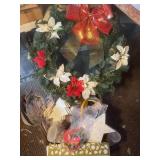 Misc holiday decor, wreath, craft items, etc