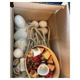 Misc craft items, 2 totes & 1 box