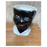 Vtg black African-American maid planter, 7.5x5.5"