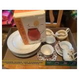 Misc lot- crystal pitcher NIB, 7 Royal Swirl