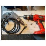 Milwaukee electric drill & Black & Decker fire