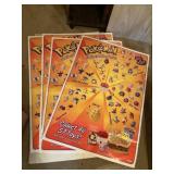 4 Vtg.  Pokï¿½mon posters, 22x33"