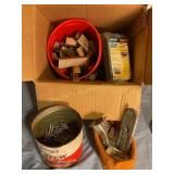 Misc lot- Staples, cutter, blades, sanding pad,