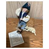 Little Boy Blue collectible porcelain dolls,