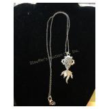 925 Silver Necklace w/ Koi Fish pendant (marked