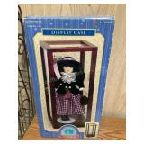 16" doll display case, NIB