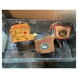 3 Metal Amish buggy ornaments