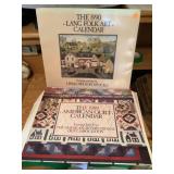 5 Calendars, featuring prints & artwork, 1989,