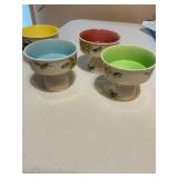 4 egg cups, Japan 3" h x 3.5ï¿½ dia