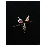 3 925 Silver charmï¿½s pendants (marked S 925 on