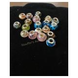 15+ 925 Silver Murano ? Glass beads