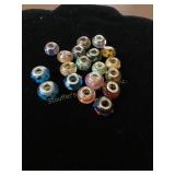 15+ 925 Silver Murano ? Glass beads