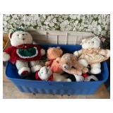 Plush animals, etc. w/large tote