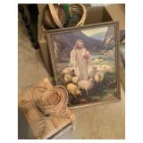 Misc. lot- Good Shepherd picture, unfinished