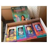 4 Pocahontas plastic cups, book