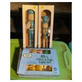 Easter egg/chick light  & 2 bunny nutcrackers, 12"