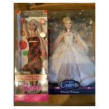 2 Barbie dolls- Holiday party, Cinderella