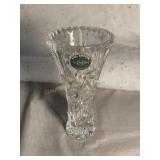 Lenox fine crystal vase, 6"H