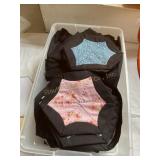 20+ Hexagon shaped quilt pieces, material