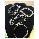 925 Silver 4 Bracelets (marked on charm link