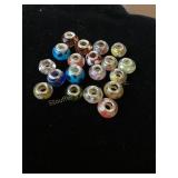 15+ 925 Silver Murano ? Glass beads