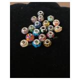 15+ 925 Silver Murano ? Glass beads