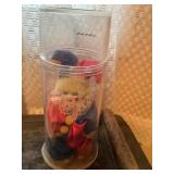 Clown doll, porcelain head 7"