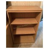 Wood book shelf, 25x12x39", 2 removable shelves