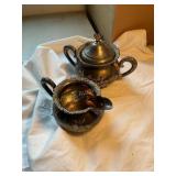 Van Bergh silver plated sugar & creamer