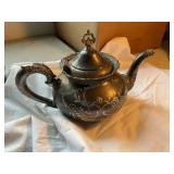 Van Bergh silver plated teapot, quadruple plate