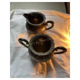 Van Bergh silver plated sugar & creamer