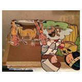 Vintage paper holiday decorations, animals